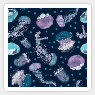 Jellyfish and Polka Dots Sticker